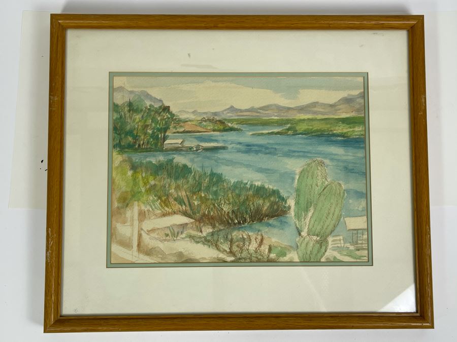 Framed Original Watercolor Painting - Unknown Artist 14.5 X 10 [Photo 2]