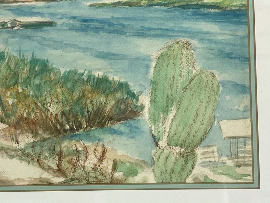 Framed Original Watercolor Painting - Unknown Artist 14.5 X 10 [Photo 3]