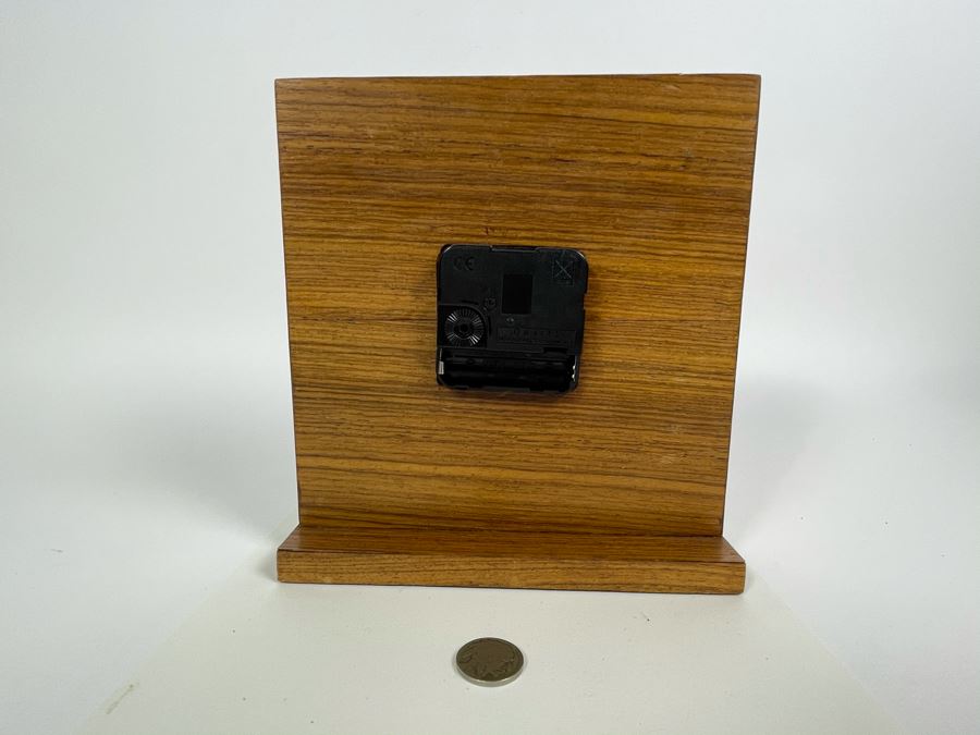 Inlaid Wooden Artisan Clock By Dorothy Ellis 7W X 7.5H [Photo 7]