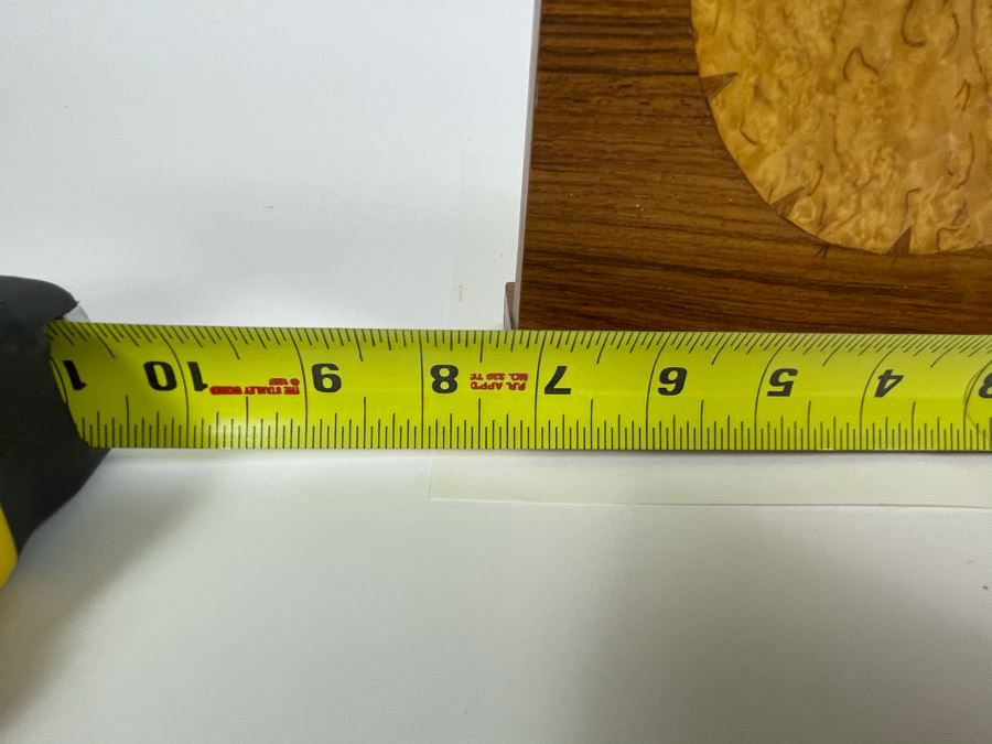 Inlaid Wooden Artisan Clock By Dorothy Ellis 7W X 7.5H [Photo 9]