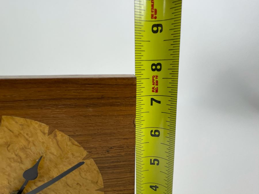 Inlaid Wooden Artisan Clock By Dorothy Ellis 7W X 7.5H [Photo 10]