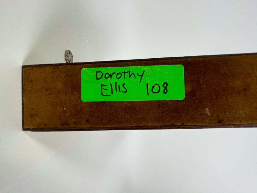 Inlaid Wooden Artisan Clock By Dorothy Ellis 7W X 7.5H [Photo 8]