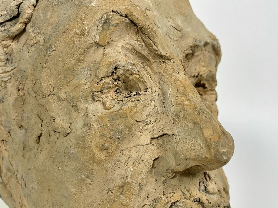 Original Fred Hocks Self-Portrait Clay Sculpture - 7W X 9D X 9H - He's Considered The Dean Of The San Diego Moderns [Photo 5]