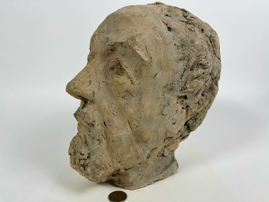 Original Fred Hocks Self-Portrait Clay Sculpture - 7W X 9D X 9H - He's Considered The Dean Of The San Diego Moderns [Photo 13]