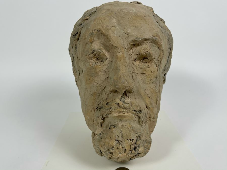 Original Fred Hocks Self-Portrait Clay Sculpture - 7W X 9D X 9H - He's Considered The Dean Of The San Diego Moderns [Photo 3]
