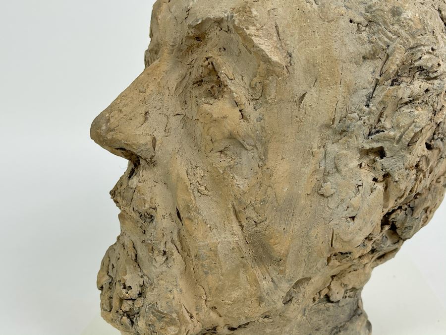 Original Fred Hocks Self-Portrait Clay Sculpture - 7W X 9D X 9H - He's Considered The Dean Of The San Diego Moderns [Photo 16]
