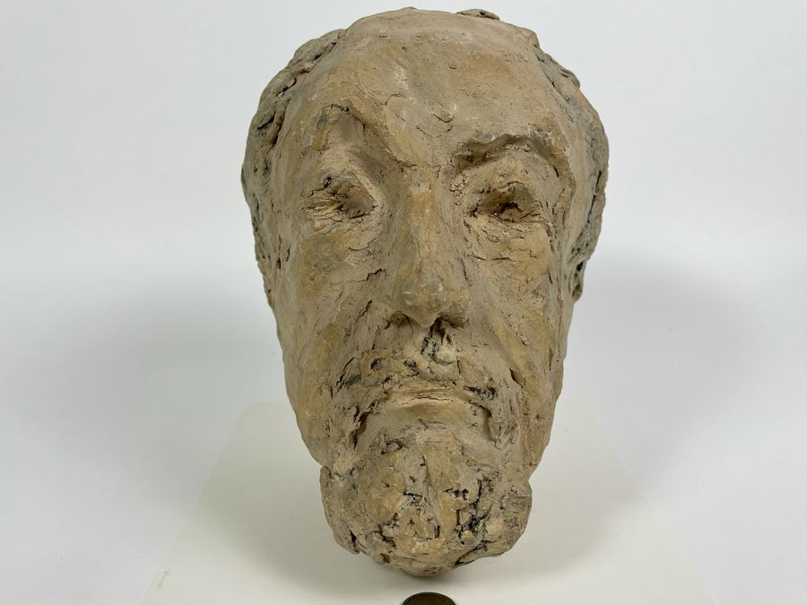 Original Fred Hocks Self-Portrait Clay Sculpture - 7W X 9D X 9H - He's Considered The Dean Of The San Diego Moderns [Photo 2]