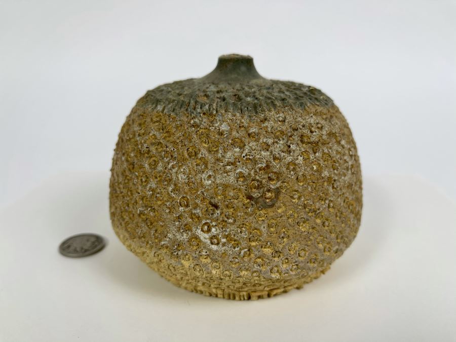 Signed Mid-Century Modern Pottery Vase 4.5w X 3.5H [Photo 5]