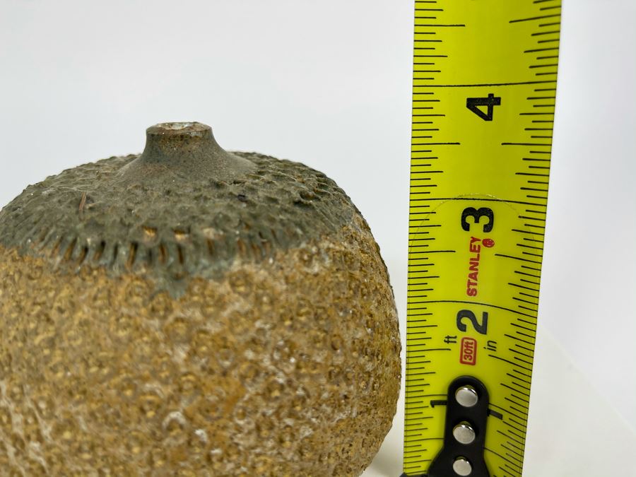 Signed Mid-Century Modern Pottery Vase 4.5w X 3.5H [Photo 7]