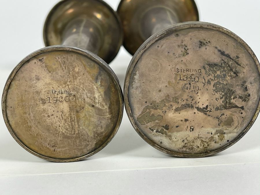 Pair Of Vintage Sterling Silver Vases 7H And 8H [Photo 6]