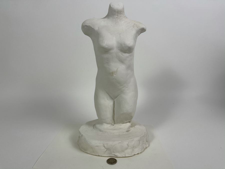 Original Plaster Nude Figure Sculpture Signed Joyzelle 95 7.5W X 13H [Photo 3]