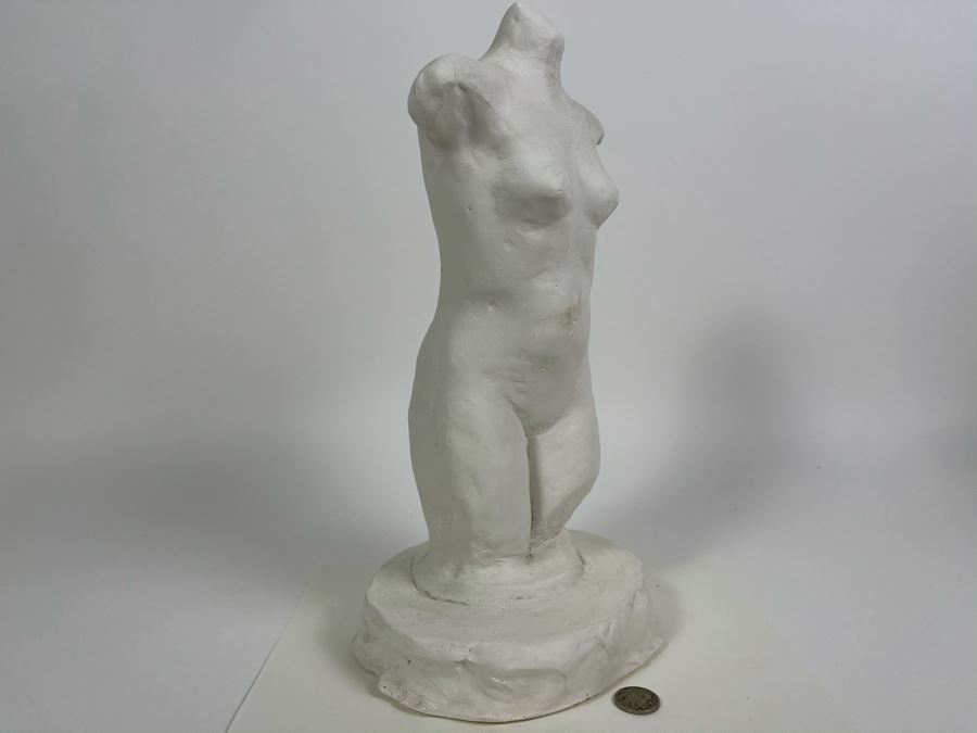 Original Plaster Nude Figure Sculpture Signed Joyzelle 95 7.5W X 13H [Photo 4]
