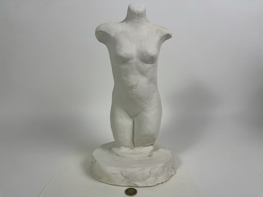 Original Plaster Nude Figure Sculpture Signed Joyzelle 95 7.5W X 13H [Photo 2]