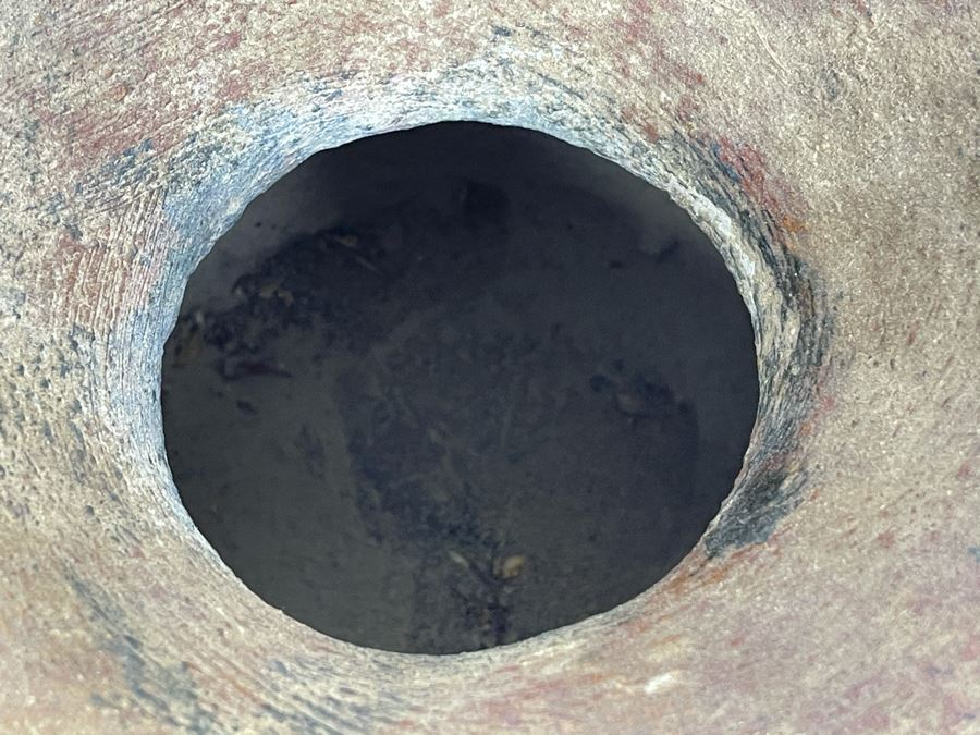 Vintage Pottery Pot With Rings On Handles 9W X 5.5H [Photo 7]