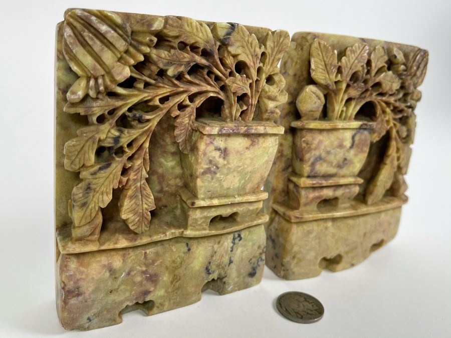 Vintage Chinese Relief Carved Soapstone [Photo 5]