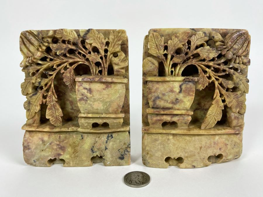Vintage Chinese Relief Carved Soapstone [Photo 1]