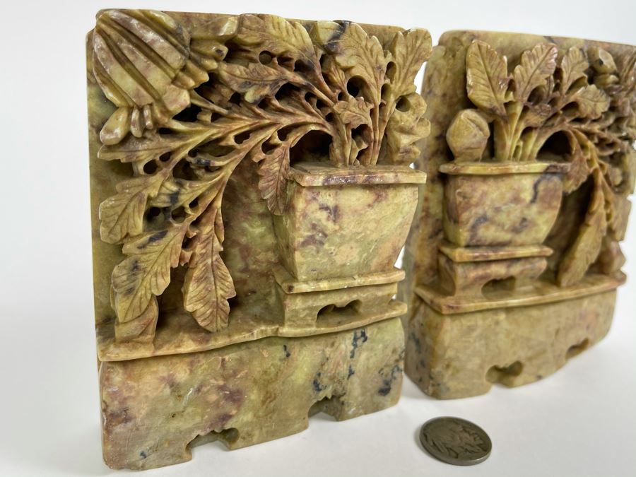 Vintage Chinese Relief Carved Soapstone [Photo 4]