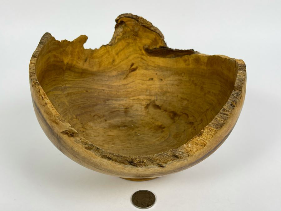 Signed Artisan Black Acacia Bowl By Nan Bushley 7W X 5H [Photo 4]