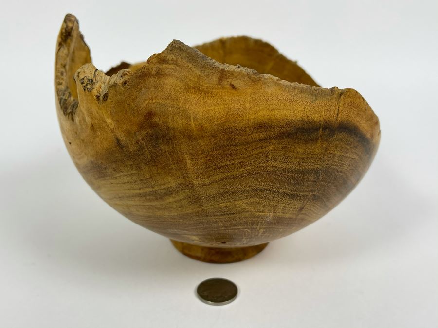 Signed Artisan Black Acacia Bowl By Nan Bushley 7W X 5H [Photo 6]