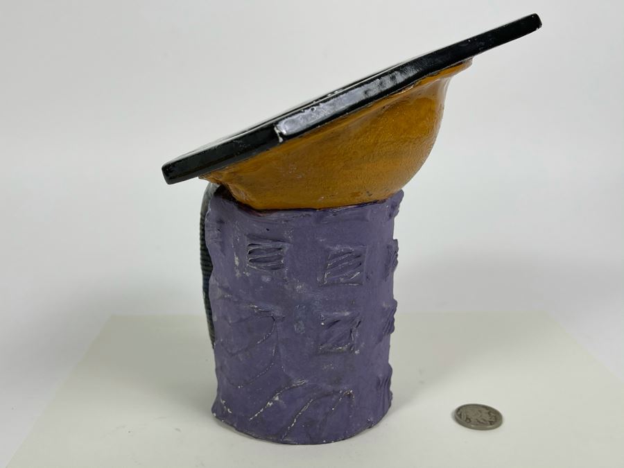 Unusual Pottery Vase 7W X 7H [Photo 8]