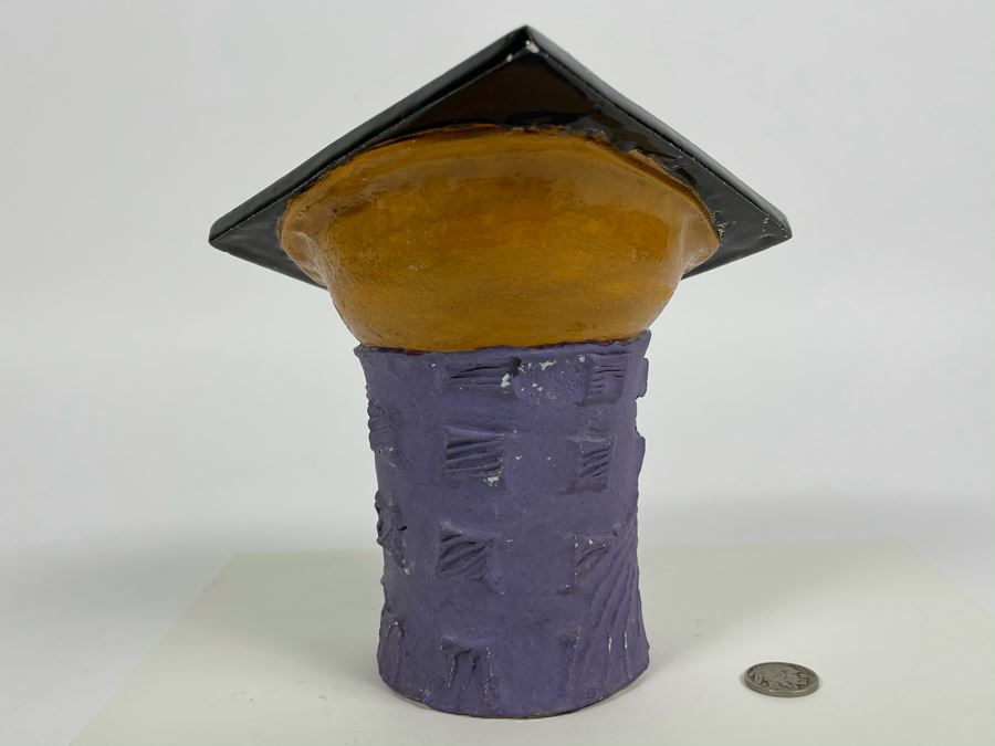 Unusual Pottery Vase 7W X 7H [Photo 7]