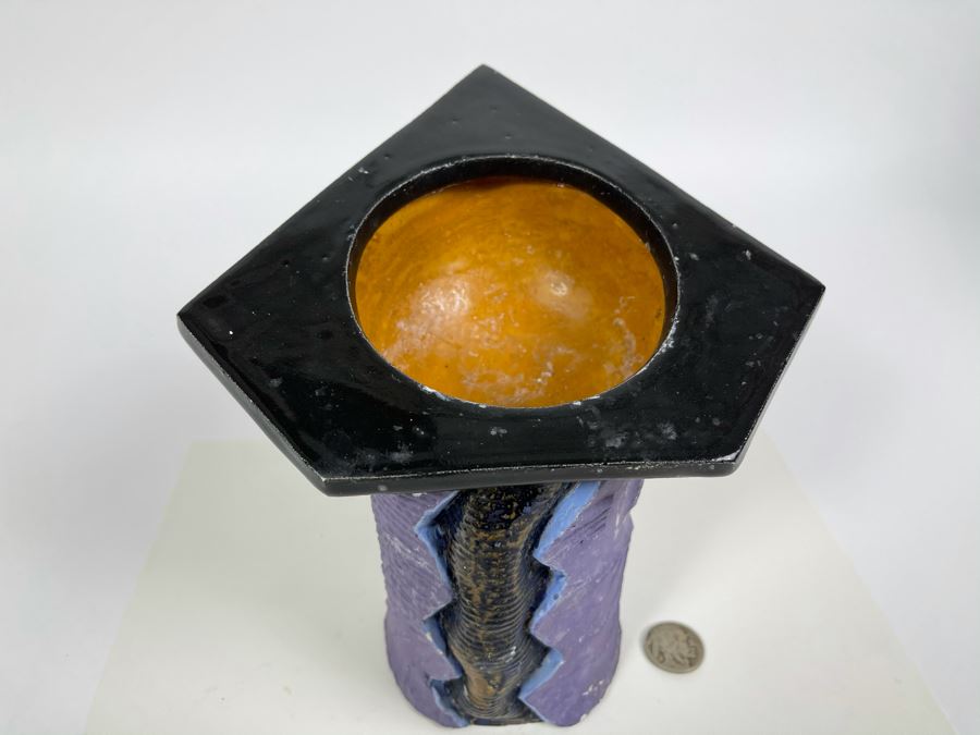 Unusual Pottery Vase 7W X 7H [Photo 3]
