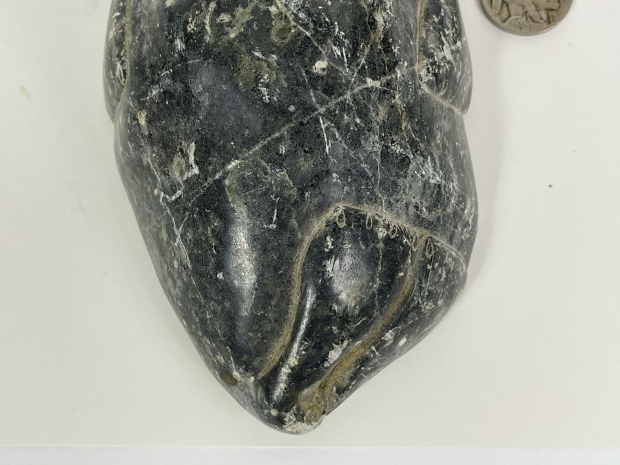 Old Native American Stone Carving Of Child In Papoose 3.5W X 7H X 1.5D [Photo 5]