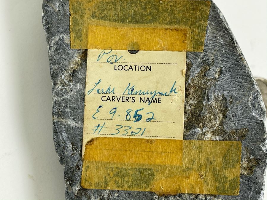 Old Native American Stone Carving Of Child In Papoose 3.5W X 7H X 1.5D [Photo 9]