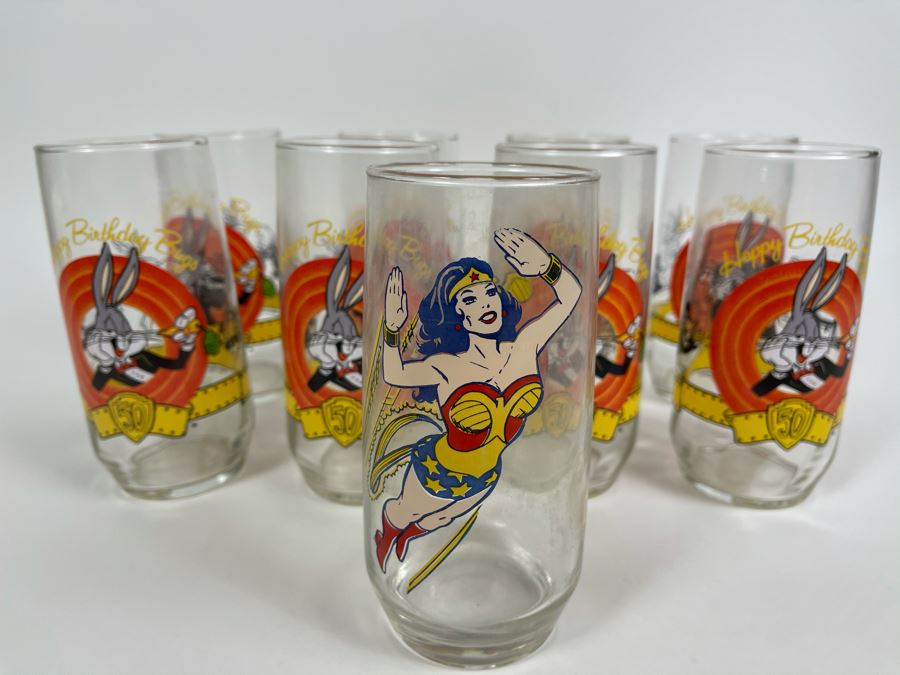 1978 Wonder Woman Pepsi Collector Series Glass And Eight Happy Birthday ...