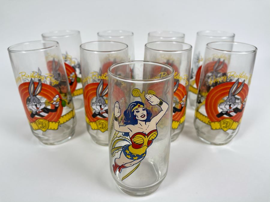 1978 Wonder Woman Pepsi Collector Series Glass And Eight Happy Birthday ...