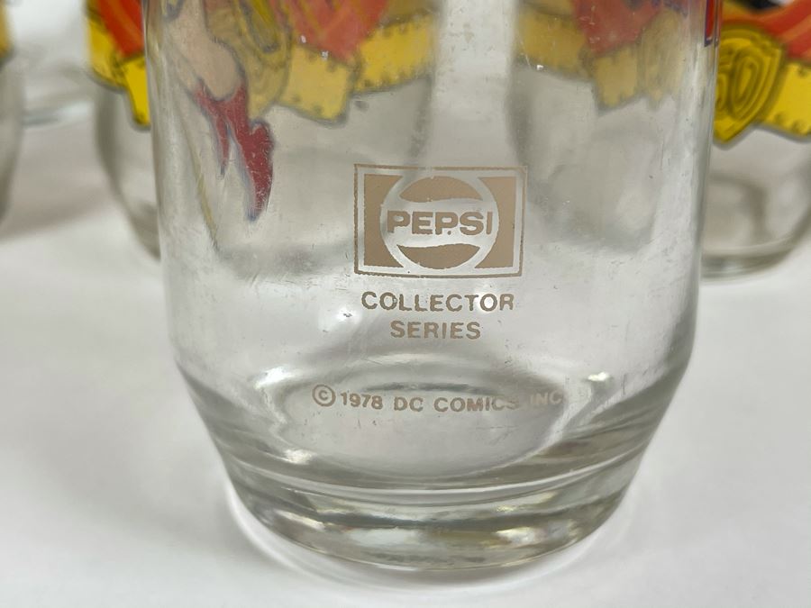1978 Wonder Woman Pepsi Collector Series Glass And Eight Happy Birthday Bugs Bunny 1990 Glasses [Photo 5]