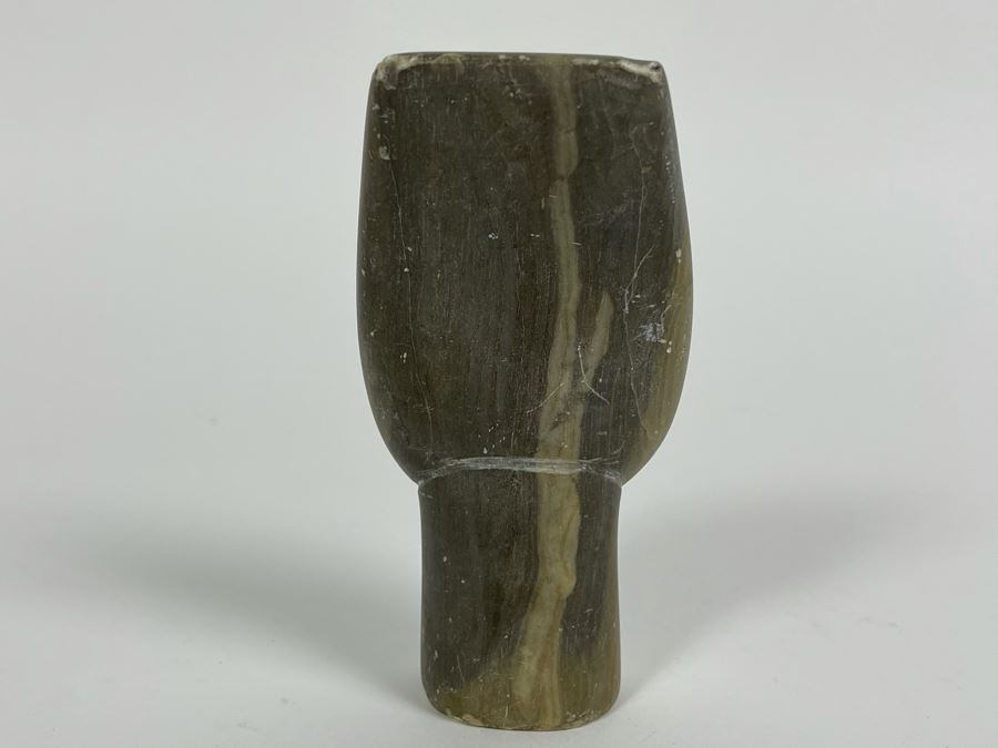 Vintage Carved Stone Head 4.25H [Photo 5]