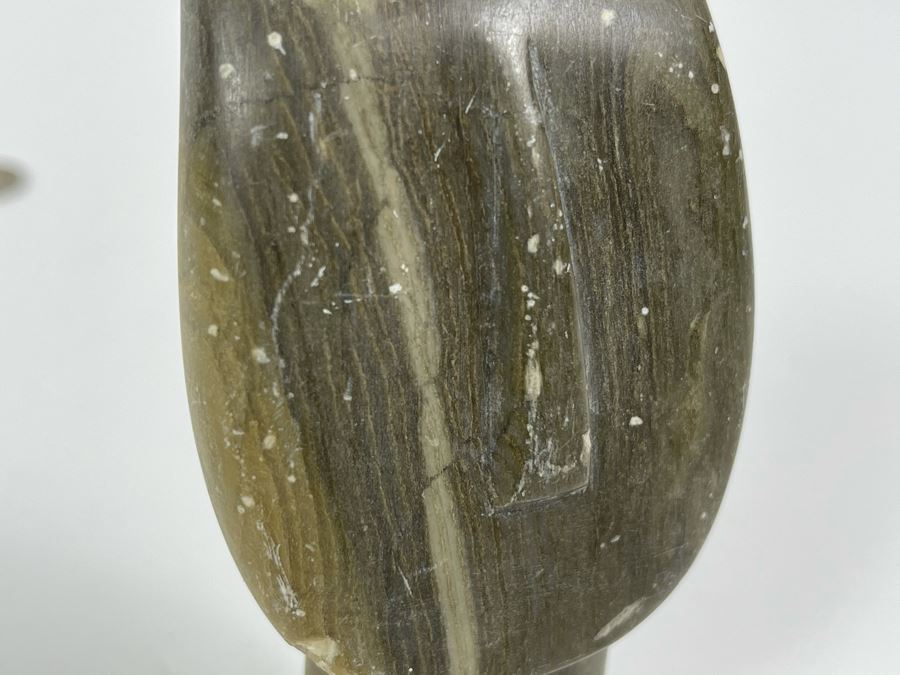 Vintage Carved Stone Head 4.25H [Photo 12]