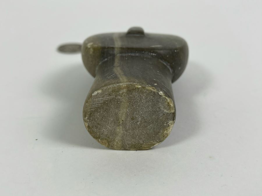 Vintage Carved Stone Head 4.25H [Photo 8]