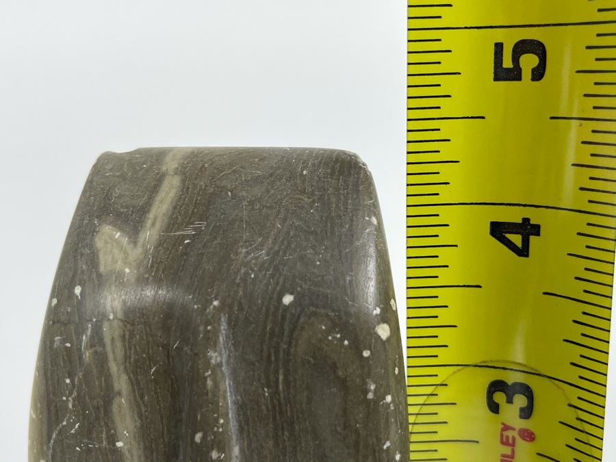 Vintage Carved Stone Head 4.25H [Photo 9]