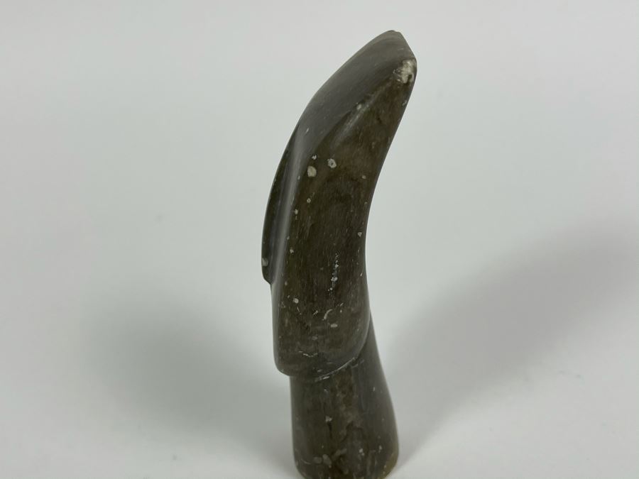 Vintage Carved Stone Head 4.25H [Photo 7]