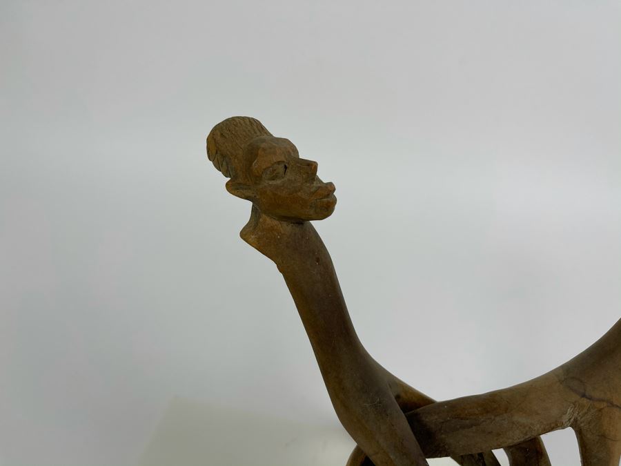 Carved Wooden Three-Foot Collapsible Stand [Photo 6]