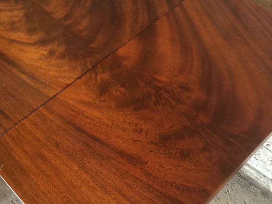 English Drop-Leaf Table with 2 Drawers and Metal Casters [Photo 11]