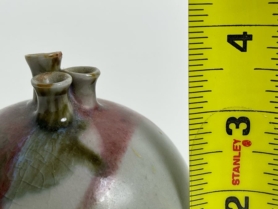 Signed Mid-Century Pottery Vase 3.5H [Photo 7]