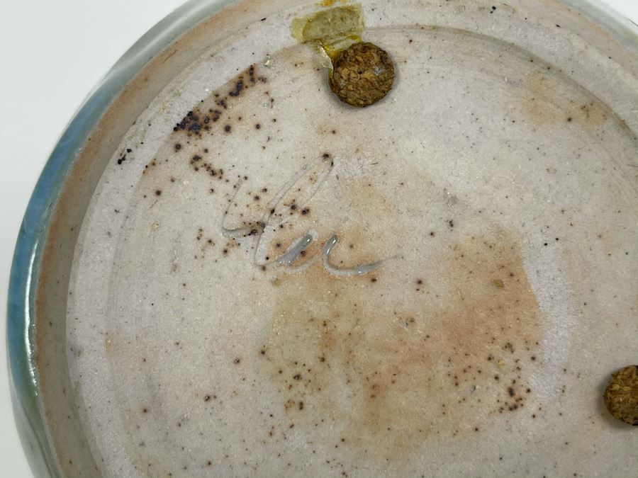 Signed Mid-Century Pottery Vase 3.5H [Photo 6]