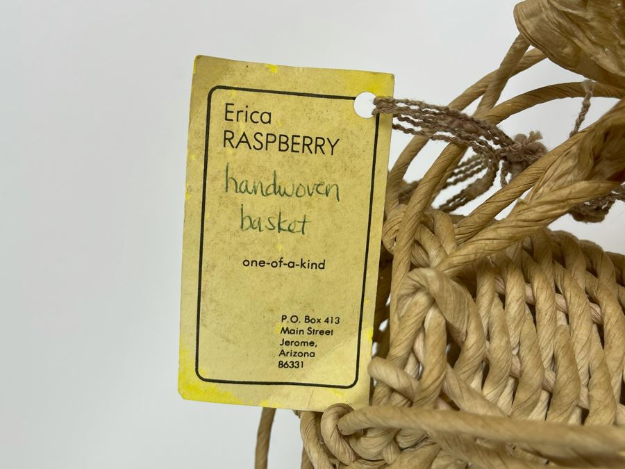 Erica Raspberry Handwoven Basket Jerome Arizona 11W X 6H [Photo 4]
