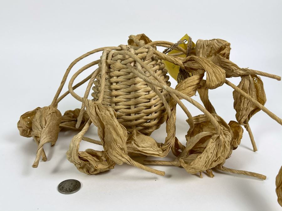 Erica Raspberry Handwoven Basket Jerome Arizona 11W X 6H [Photo 6]