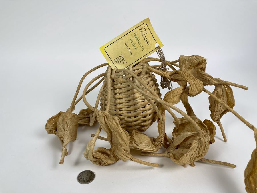 Erica Raspberry Handwoven Basket Jerome Arizona 11W X 6H [Photo 3]