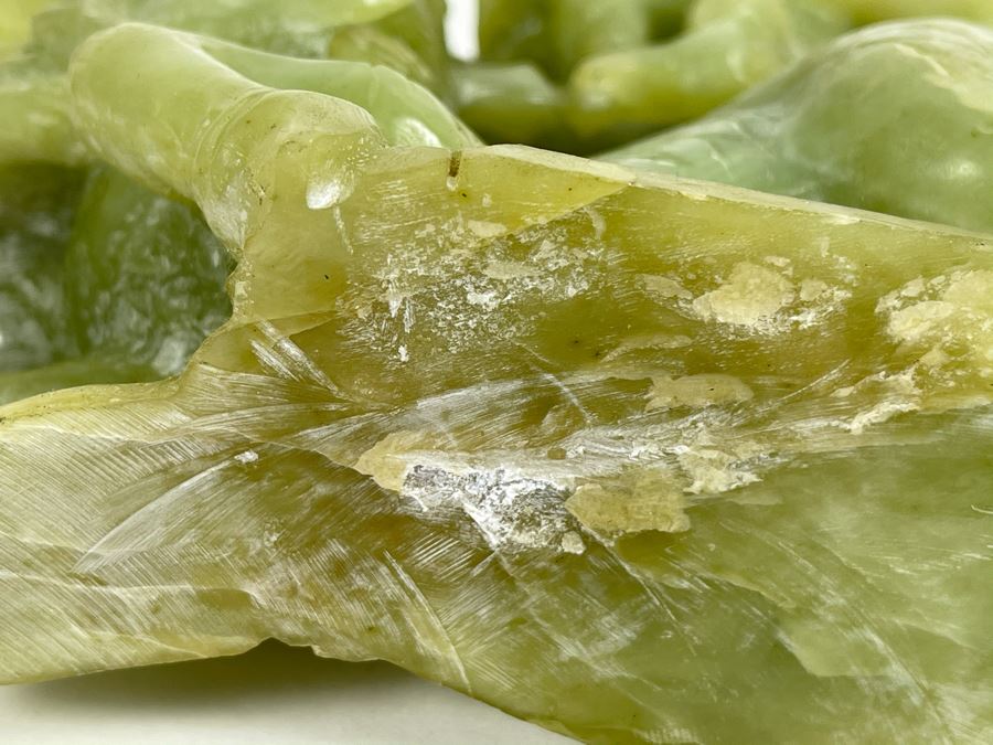 Vintage Asian Green Stone Dragon Carving 8.5W X 2D X 6.5H [Photo 14]