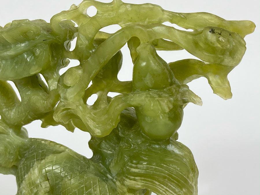 Vintage Asian Green Stone Dragon Carving 8.5W X 2D X 6.5H [Photo 10]