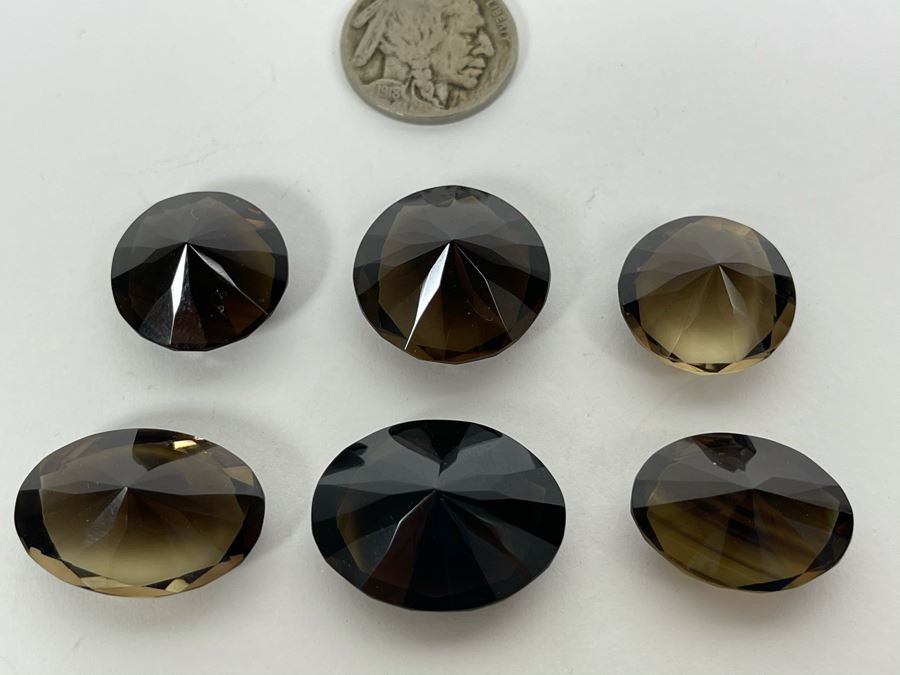 JUST ADDED - Set Of Six Smoky Quartz Gemstones 155cts Total Weight [Photo 6]