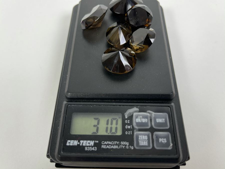 JUST ADDED - Set Of Six Smoky Quartz Gemstones 155cts Total Weight [Photo 7]