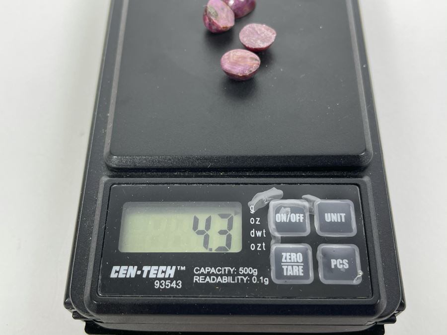 JUST ADDED - Set Of Five Polished Star Ruby Gemstones 21.5cts Total Weight [Photo 7]