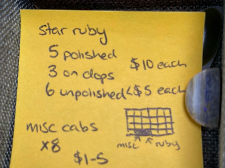 JUST ADDED - Set Of Five Polished Star Ruby Gemstones 21.5cts Total Weight [Photo 8]