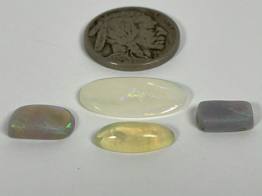 JUST ADDED - Set Of Three Good Quality Opal Gemstones 9cts Total Weight 10.5cts Total Weight [Photo 4]